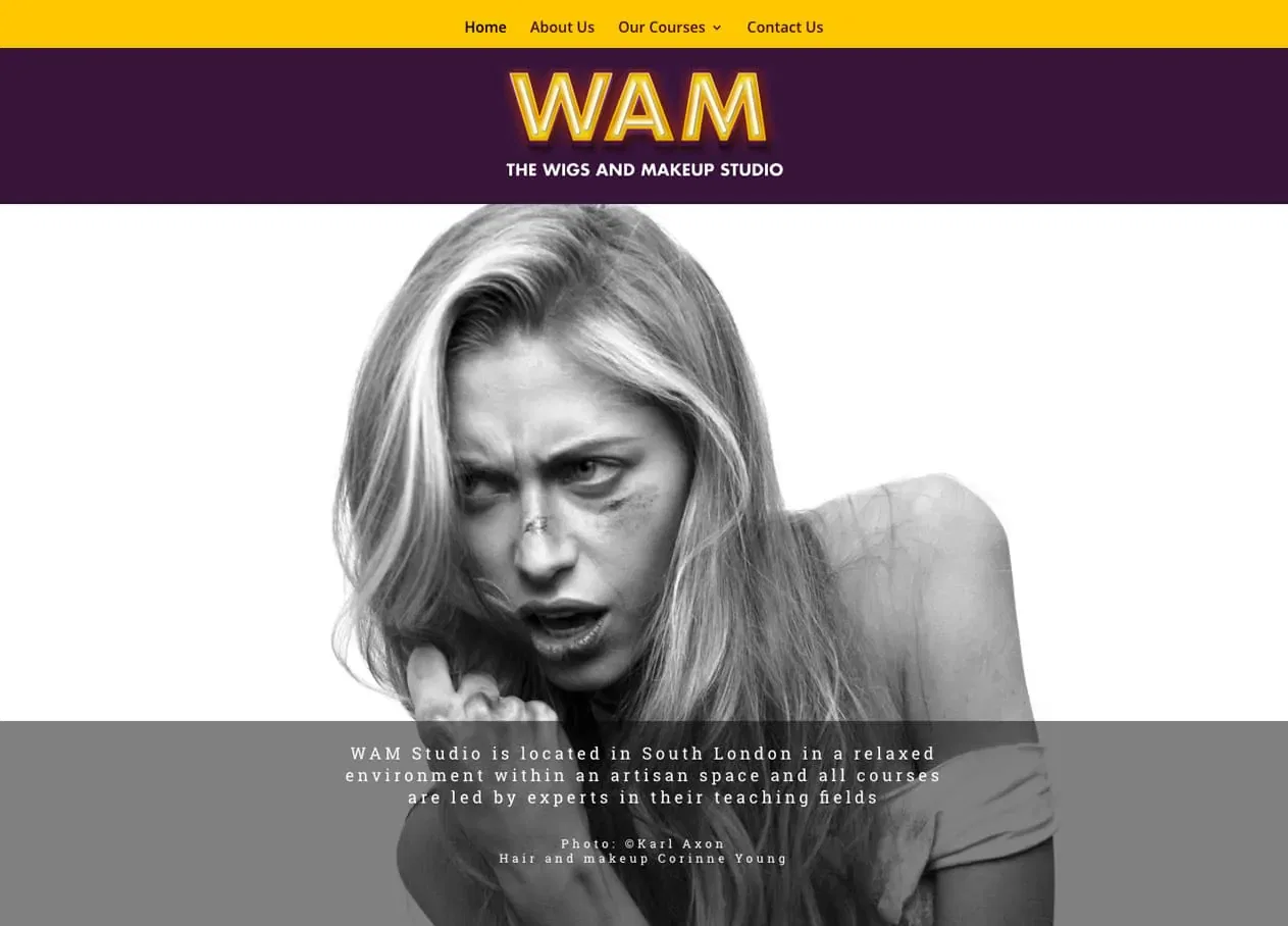wam web home page design