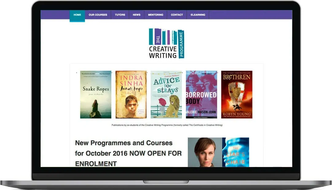 Creative Writing web design