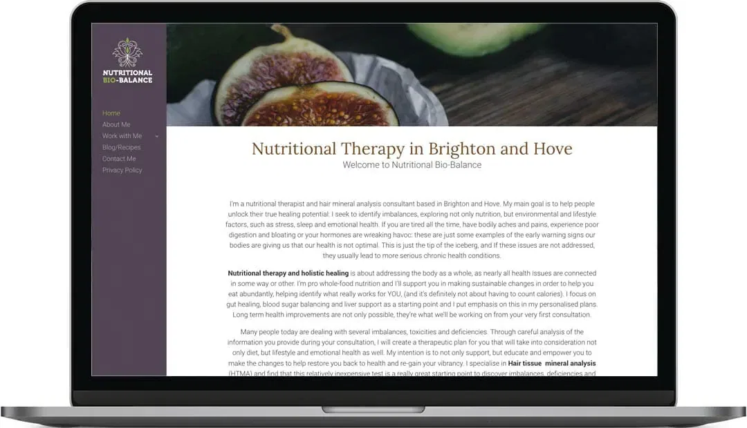 Nutritional BioBalance web design