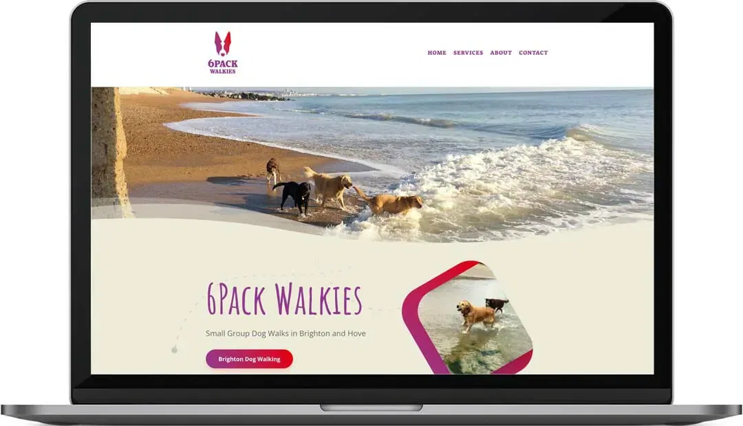 Brighton dog walking website design home