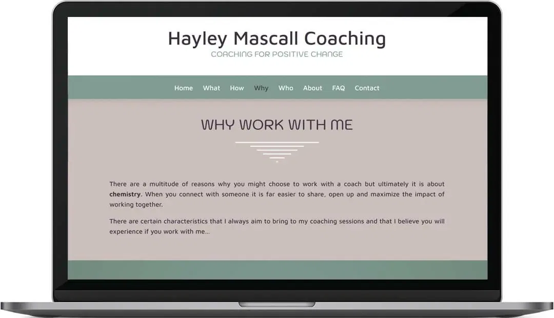 Hayley Mascall coaching web design why Hayley Mascall | Coach Hayley Mascall coaching web design why