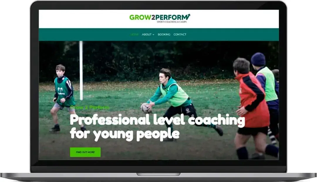Grow 2 Perform web design home Grow2Perform | Rugby Coaching Website Grow2Perform Rugby Coaching Website Design Home