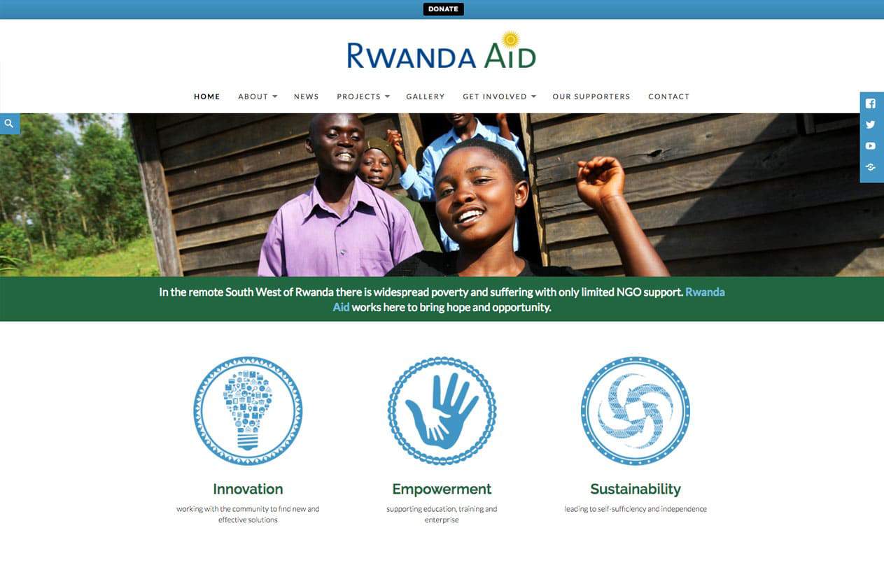 Development Aid Rwanda Rwanda Aid | Portfolio | Brighton Website Design