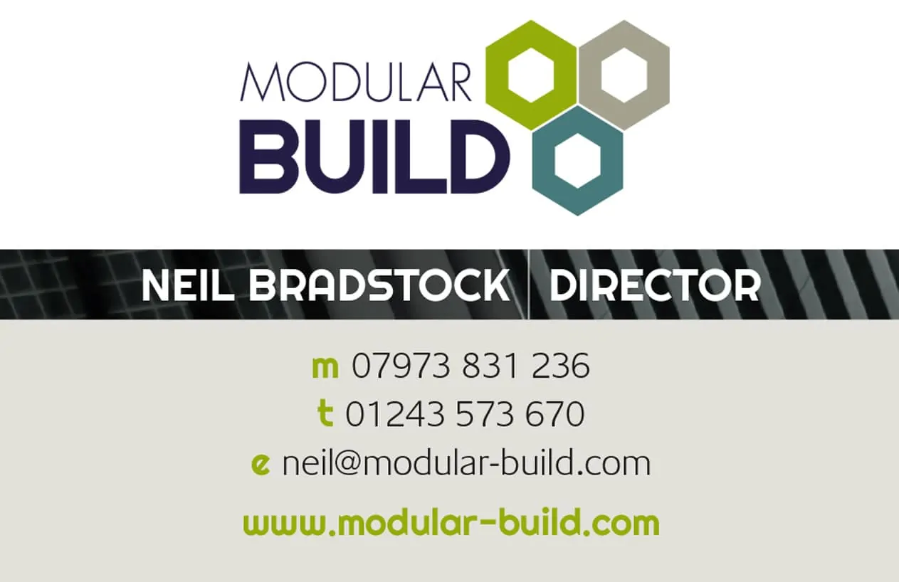 Modular Build business card design