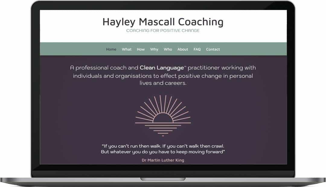 Hayley Mascall coaching web design home