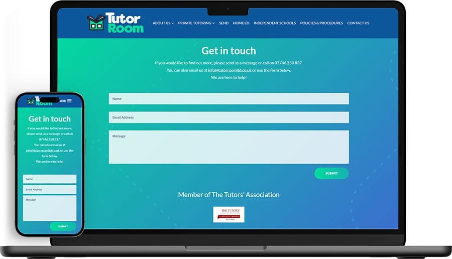 Tutor Room Hove Web Design Contact